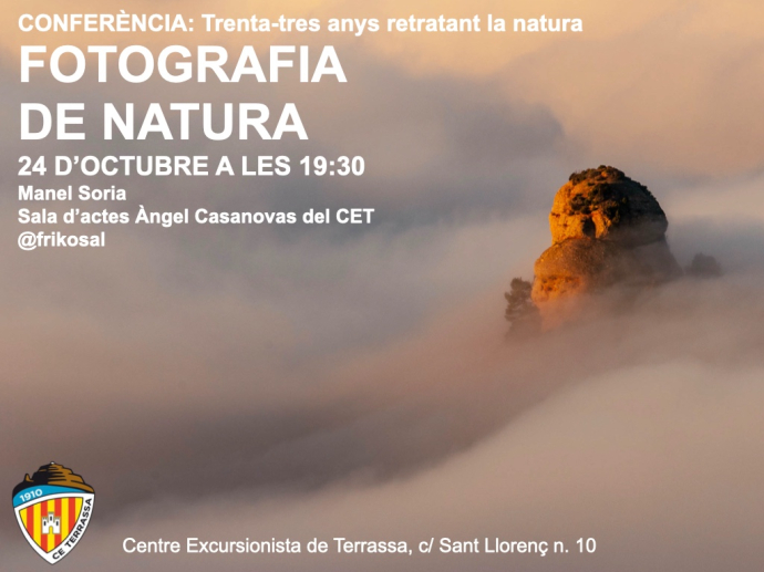 Trenta-tres anys retratant la natura, 'Fotografia de natura' a càrrec de Manel Soria